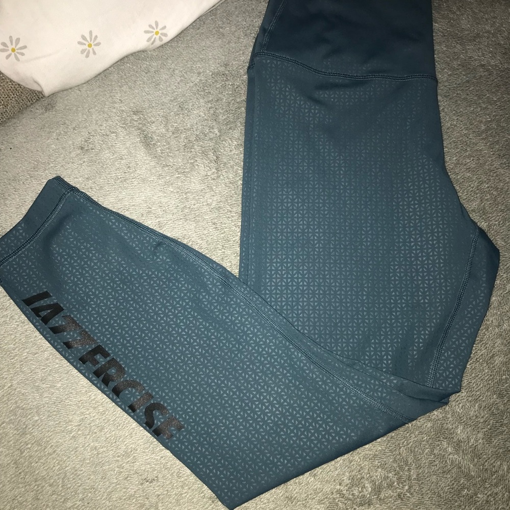 Jazzercise Pants Leggings Blue Size Large Activewear 90 degree by reflex